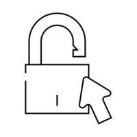 get access registration line icon illustration vector