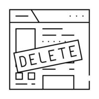 delete account line icon illustration vector