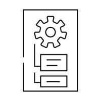 lock folder line icon illustration vector