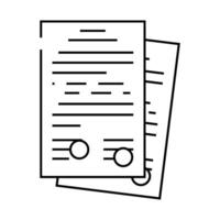 information folder line icon illustration vector