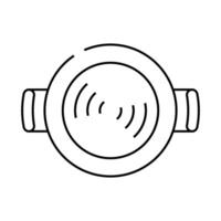 empty pot cooking line icon illustration vector