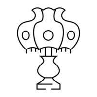 retro table lamp line icon illustration vector