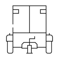 trailer transport vehicle line icon illustration vector