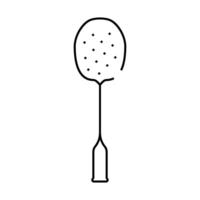 racket professional badminton line icon illustration vector