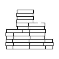 stack finance currency line icon illustration vector