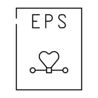 eps file format document line icon illustration vector
