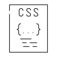 css file format document line icon illustration vector