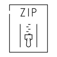zip file format document line icon illustration vector