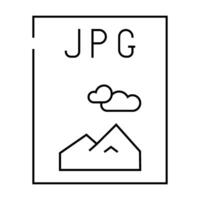 jpg file format document line icon illustration vector