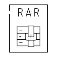 rar file format document line icon illustration vector