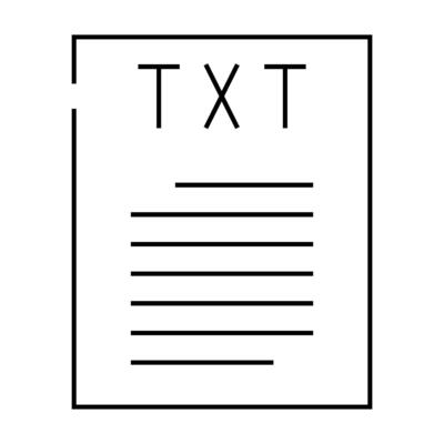 txt file format document line icon illustration