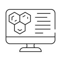 laboratory molecular structure line icon illustration vector