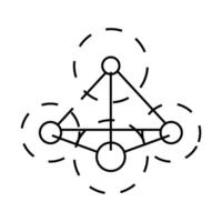 element molecular structure line icon illustration vector