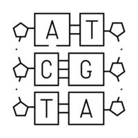 gene molecular structure line icon illustration vector