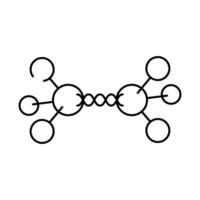model molecular structure line icon illustration vector