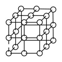 network molecular structure line icon illustration vector