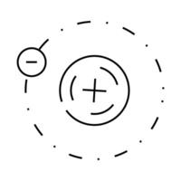 physics molecular structure line icon illustration vector