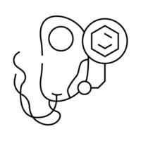 cell molecular structure line icon illustration vector