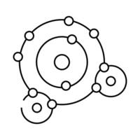 connection molecular structure line icon illustration vector