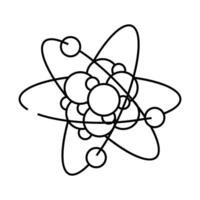 atom molecular structure line icon illustration vector