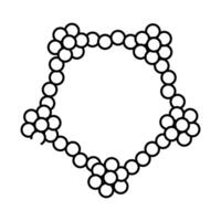 molecular structure line icon illustration vector