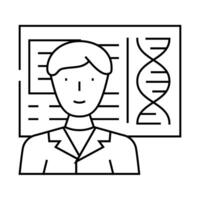 biomedical engineer worker line icon illustration vector