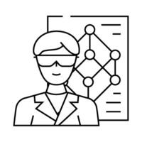 materials engineer technology line icon illustration vector