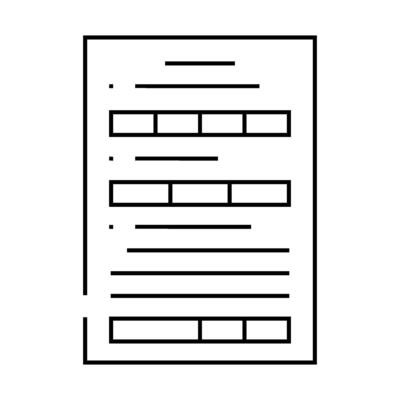 form paper document line icon illustration