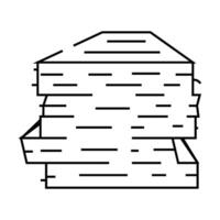 stack paper document line icon illustration vector
