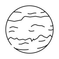mars planet line icon illustration vector