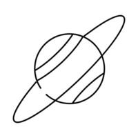 uranus planet line icon illustration vector