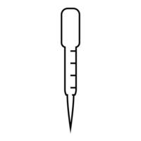 pasteur pipette chemical glassware lab line icon illustration vector