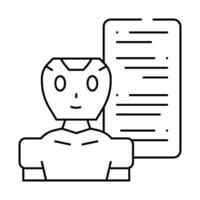 talk chat bot line icon illustration vector