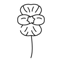 begonia flower spring line icon illustration vector
