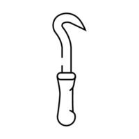 pick and hook garage tool line icon illustration vector