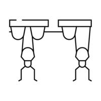 strap system garage tool line icon illustration vector