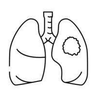 lung cancer line icon illustration vector