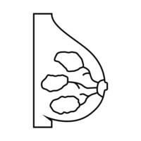 mixed tumors breast cancer line icon illustration vector