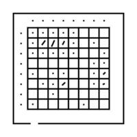 battleship board game table line icon illustration vector