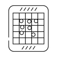 othello game board table line icon illustration vector
