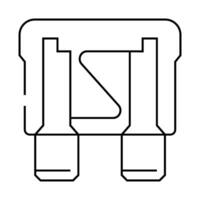 fuse electronic component line icon illustration vector