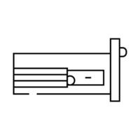 drawer slide hardware furniture fitting line icon illustration vector