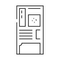 computer case gaming pc line icon illustration vector