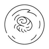mars polar ice caps planet line icon illustration vector