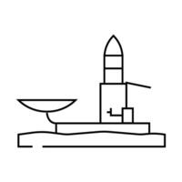 mars sample return mission planet line icon illustration vector