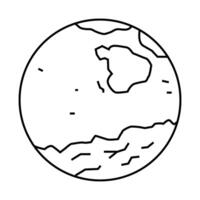 mars globe planet line icon illustration vector