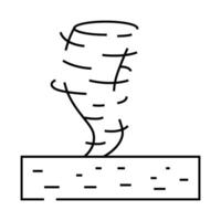 mars dust devils planet line icon illustration vector
