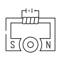 ac generator electrical engineer line icon illustration vector
