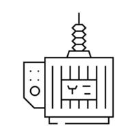 electrical substation electrical engineer line icon illustration vector