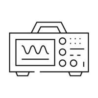 oscilloscope electrical engineer line icon illustration vector